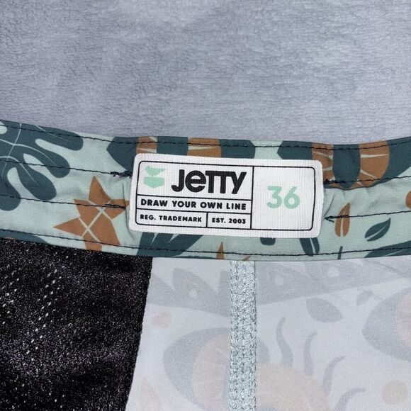 JETTY Atlantic Boardshorts Aqua Men’s Size 36 Swim Trucks Surfing Athletic NWT - Picture 2 of 11
